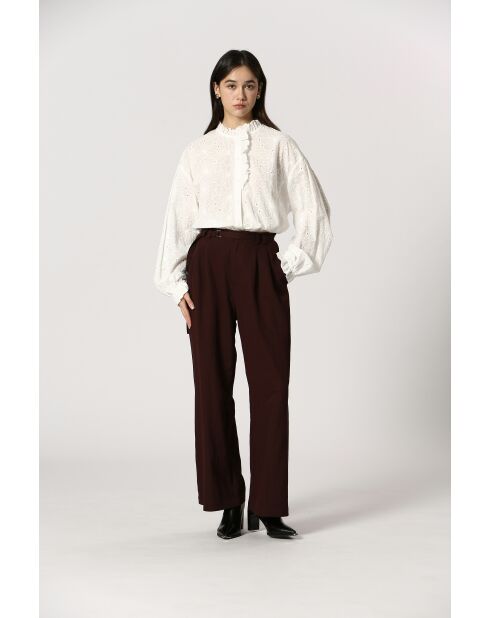 Blouse en coton Edmée blanche