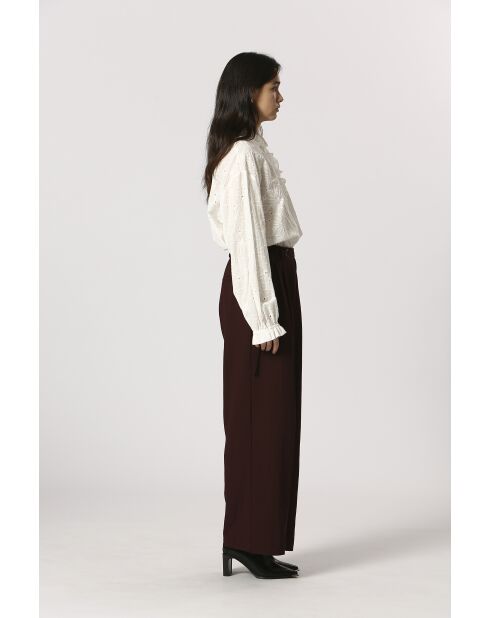 Blouse en coton Edmée blanche
