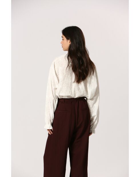 Blouse en coton Edmée blanche