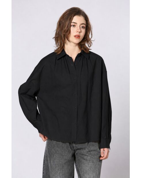 Top en coton Priscille noir