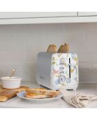 Grille-pain 2 tranches VQ Elveden blanc - 18,5x26x16 cm