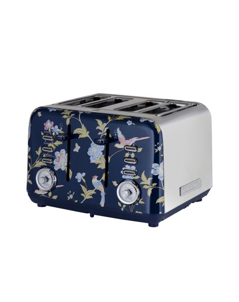 Grille-pain 4 tranches VQ Elveden bleu marine - 18,5x29,2x24 cm
