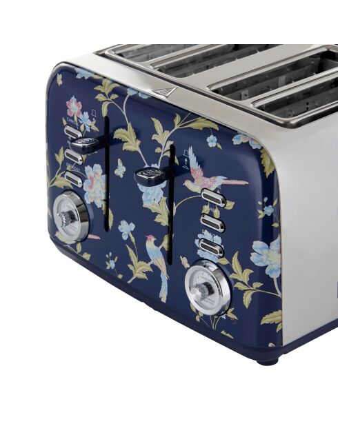 Grille-pain 4 tranches VQ Elveden bleu marine - 18,5x29,2x24 cm