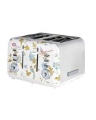Grille-pain 4 tranches VQ Elveden blanc - 18,5x29,2x24 cm