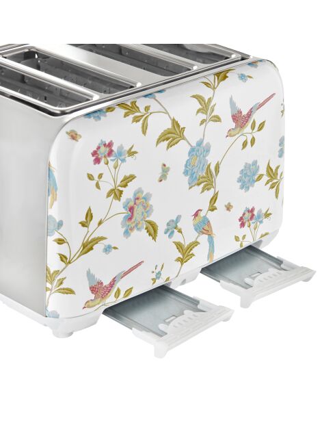 Grille-pain 4 tranches VQ Elveden blanc - 18,5x29,2x24 cm