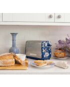 Grille-pain 2 tranches VQ Elveden bleu marine - 18,5x26x16 cm