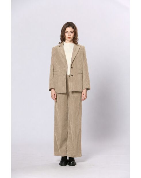Beigefarbene Baumwolljacke Ninon