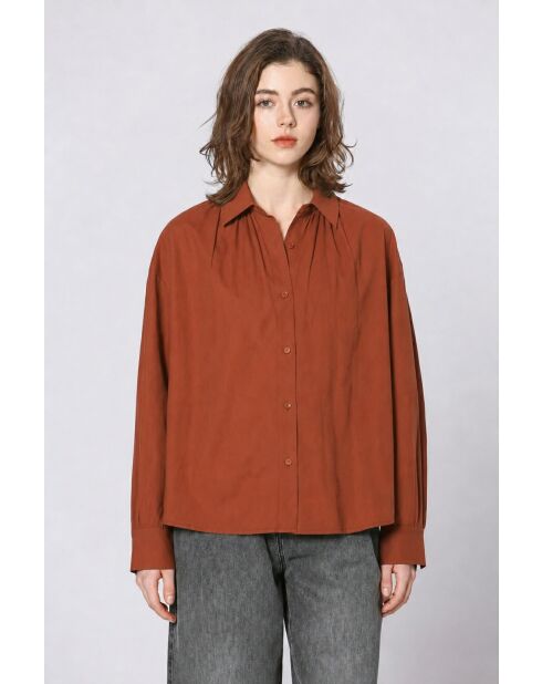 Chemise en coton Priscille brique