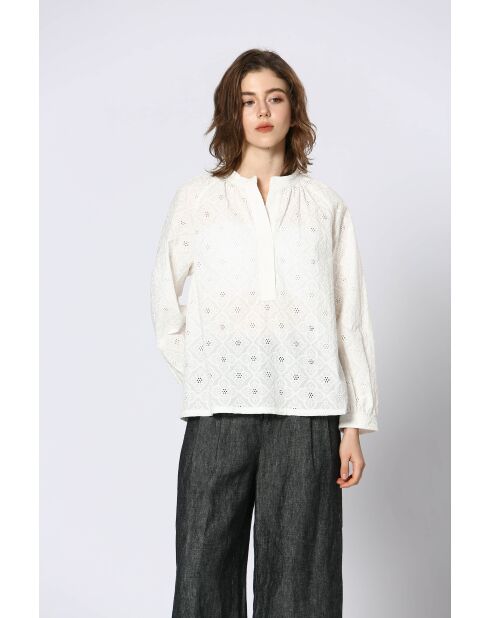 Top en coton Liv blanc
