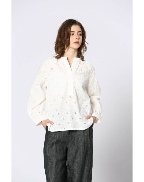 Top en coton Liv blanc
