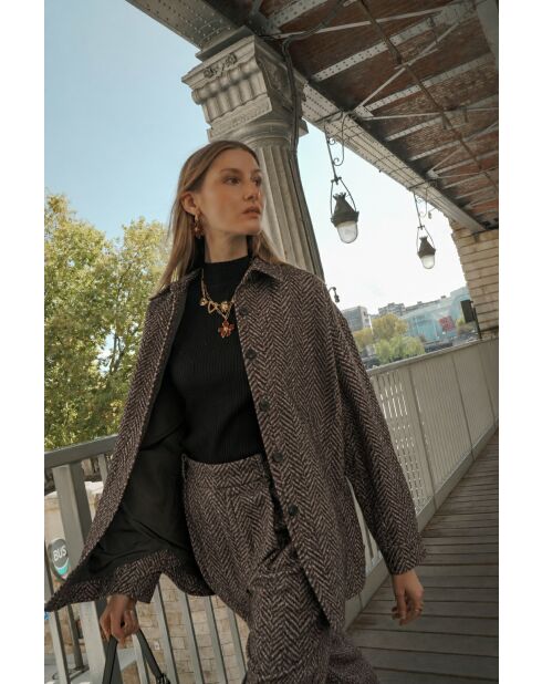 chemise opale marron