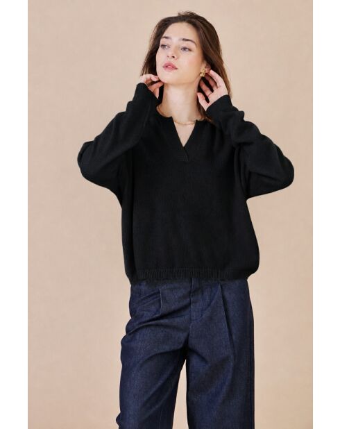 Azélie schwarzer Pullover