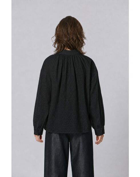 Chemise en coton Violette noire