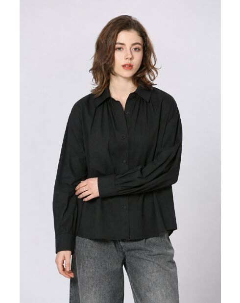 Top en coton Priscille noir