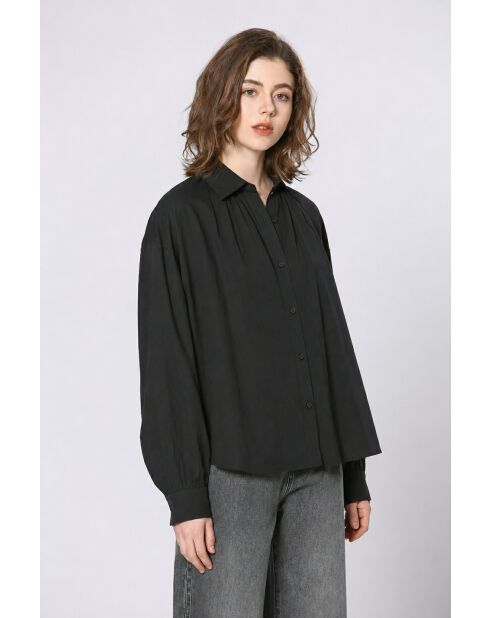 Top en coton Priscille noir