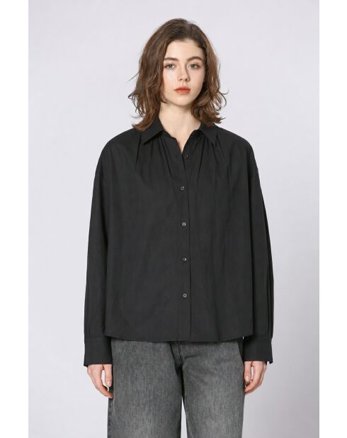 Top en coton Priscille noir
