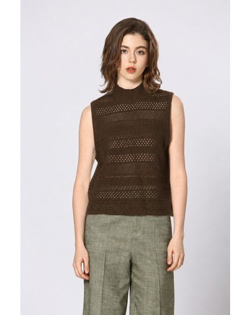 Khakifarbener Pullover Bérénice