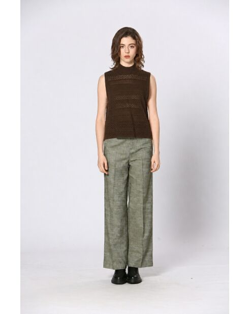 Khakifarbener Pullover Bérénice