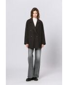 Manteau en laine mélangé Uranie noir