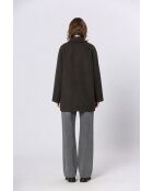 Manteau en laine mélangé Uranie noir