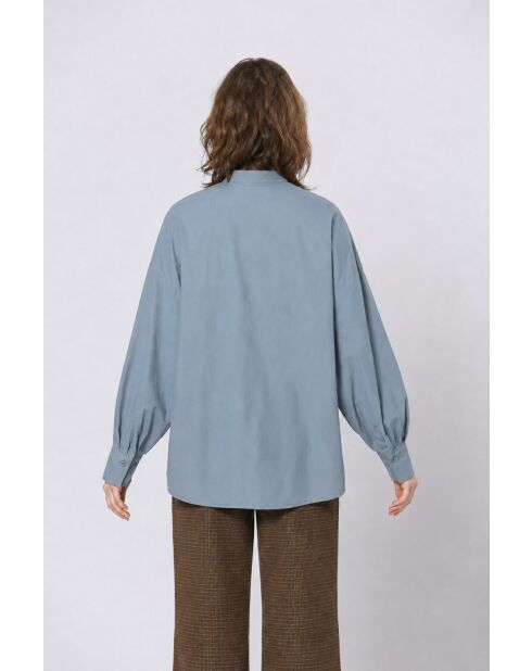 Chemise en coton Roxane bleue
