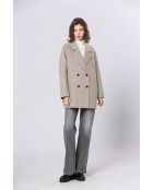 Manteau en laine mélangé Uranie beige