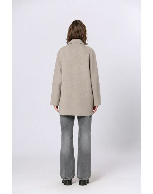 Manteau en laine mélangé Uranie beige