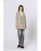 Manteau en laine mélangé Uranie beige