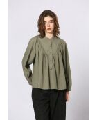Camicia Isolda in cotone kaki