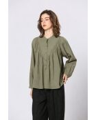 Camicia Isolda in cotone kaki