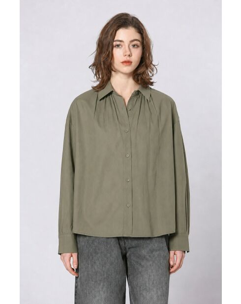 Chemise en coton Priscille kaki