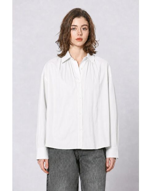 Chemise en coton Priscille blanche