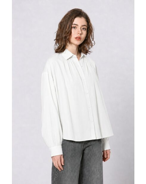 Chemise en coton Priscille blanche