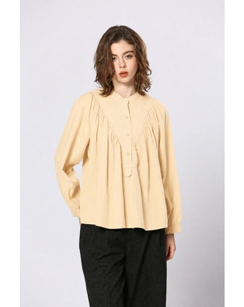 Chemise en coton Isolda jaune