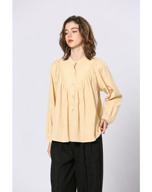 Chemise en coton Isolda jaune