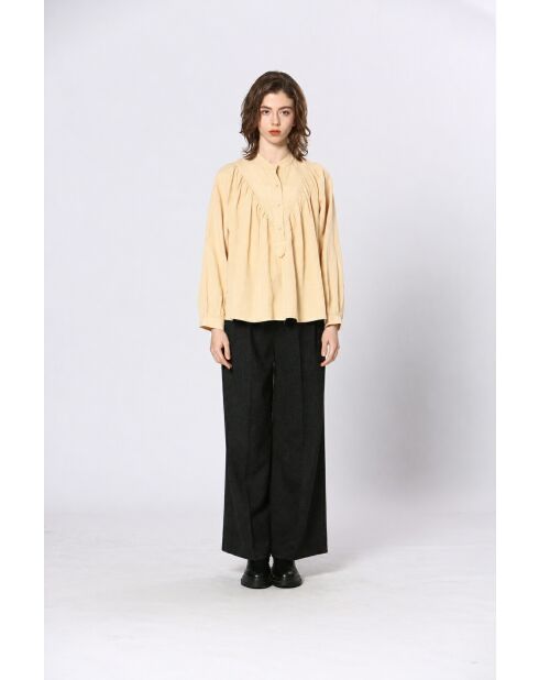 Chemise en coton Isolda jaune
