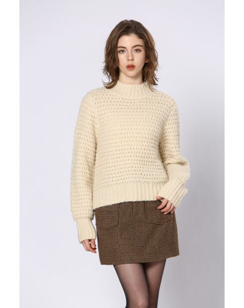 Cremefarbener Celeste-Pullover
