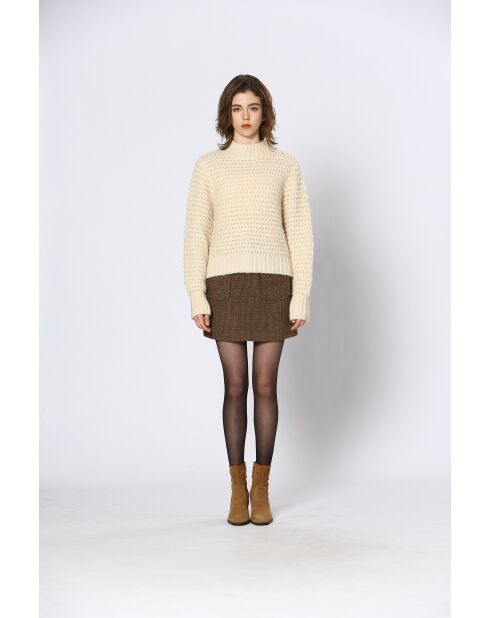 Cremefarbener Celeste-Pullover