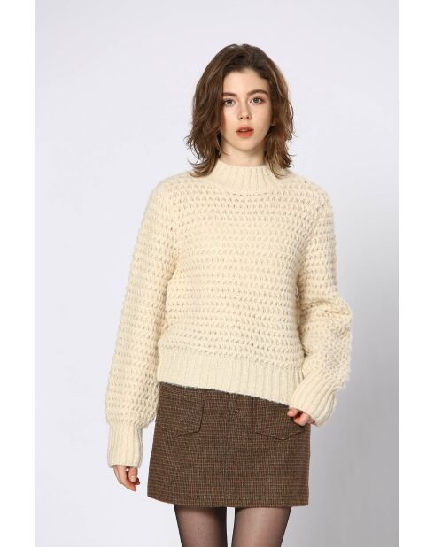 Cremefarbener Celeste-Pullover