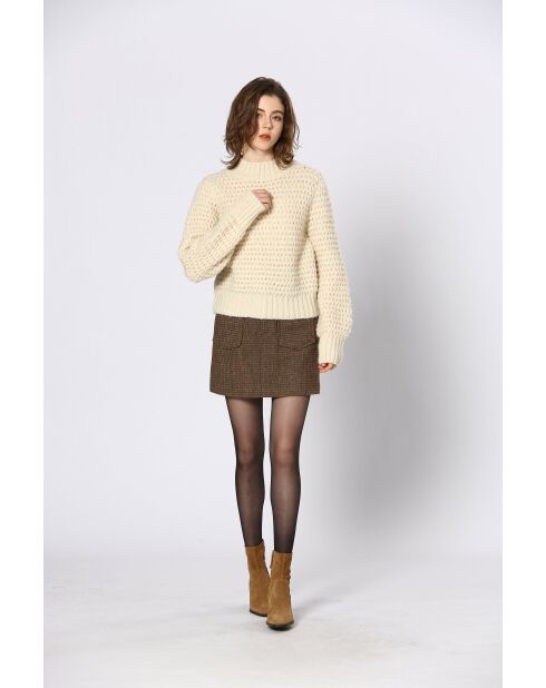 Cremefarbener Celeste-Pullover