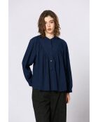 Donkerblauw katoenen hemd Isolda