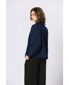 Donkerblauw katoenen hemd Isolda