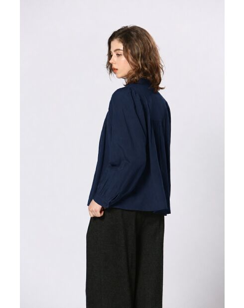 Chemise en coton Isolda marine