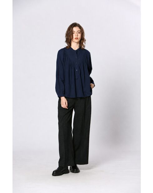 Chemise en coton Isolda marine