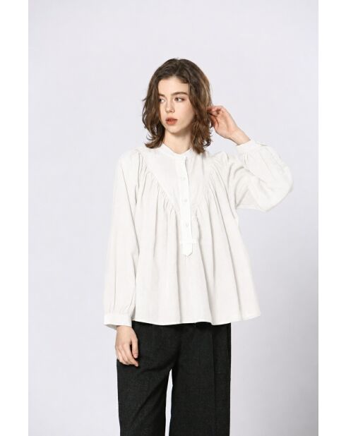 Chemise en coton Isolda blanche
