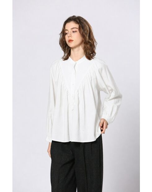 Chemise en coton Isolda blanche