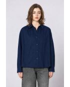 Camisa Priscille de algodón azul marino