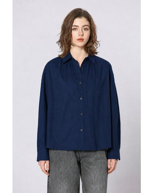 Chemise en coton Priscille marine