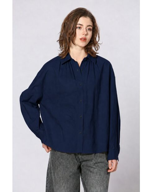 Chemise en coton Priscille marine