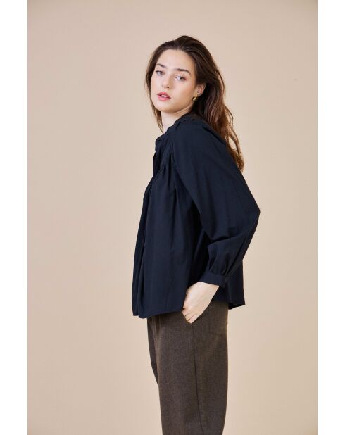 Top en coton Isolda noir